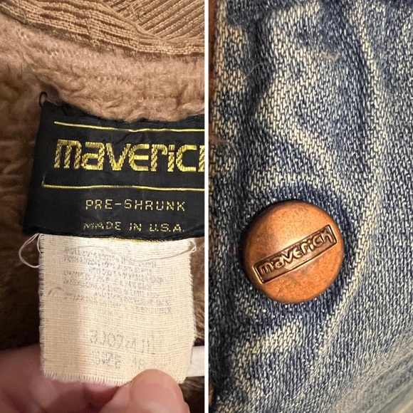 XXL Vintage Rough Round The Edges Faded Maverick Trucker Jacket - Picture 6 of 14